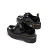 Autumn New Female Mary Jane Two-hole Ribbon Cowhide Muffin Small Leather Shoes British Fashion Versatile Height-increasing Martin Boots