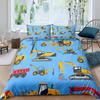 Excavator Tractor Duvet Set Cartoon Truck Bedding Set