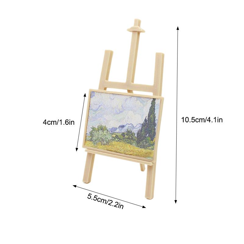 1:12 миниатюрных мольбертов для кукольных домиков, мольбертов для картин маслом, стенд для домашнего декора, кукольных домиков, микросцен, строительная опора