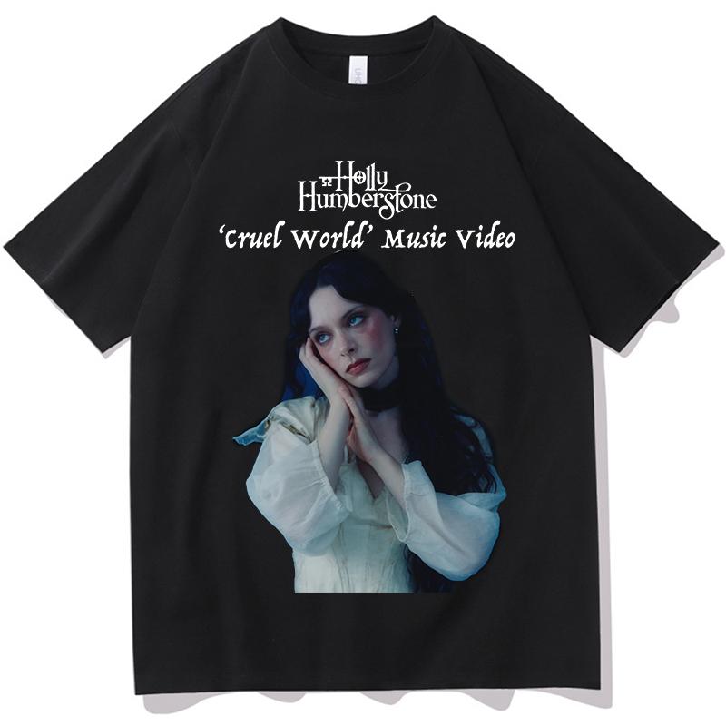 Holly Humberstone Cruel World TShirt Merch for Unisex and Women Tour 2026 TShirt Fan Merch Boys Girls Tour Dates Short Sleeve Tees