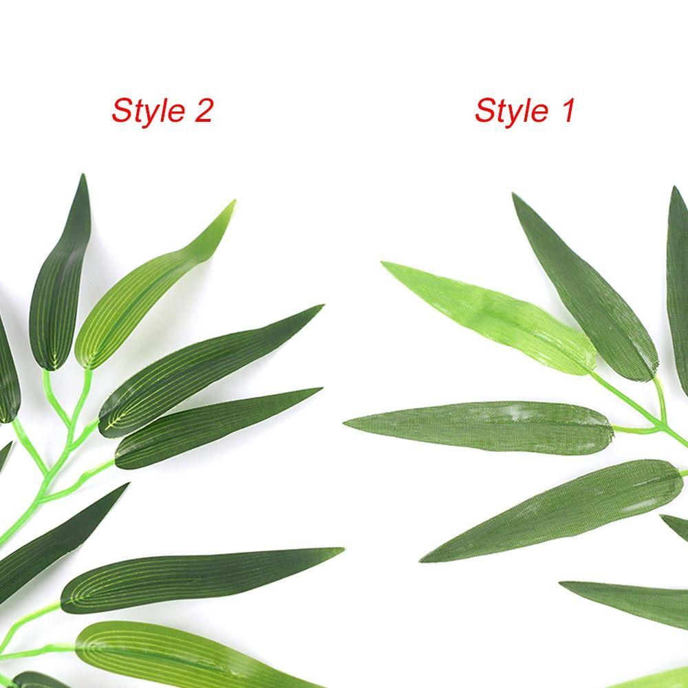 Plastic For Wedding Ornaments Garden Home Decorations Branches Silk Cloth Bamboo Leaf Plant Leaves