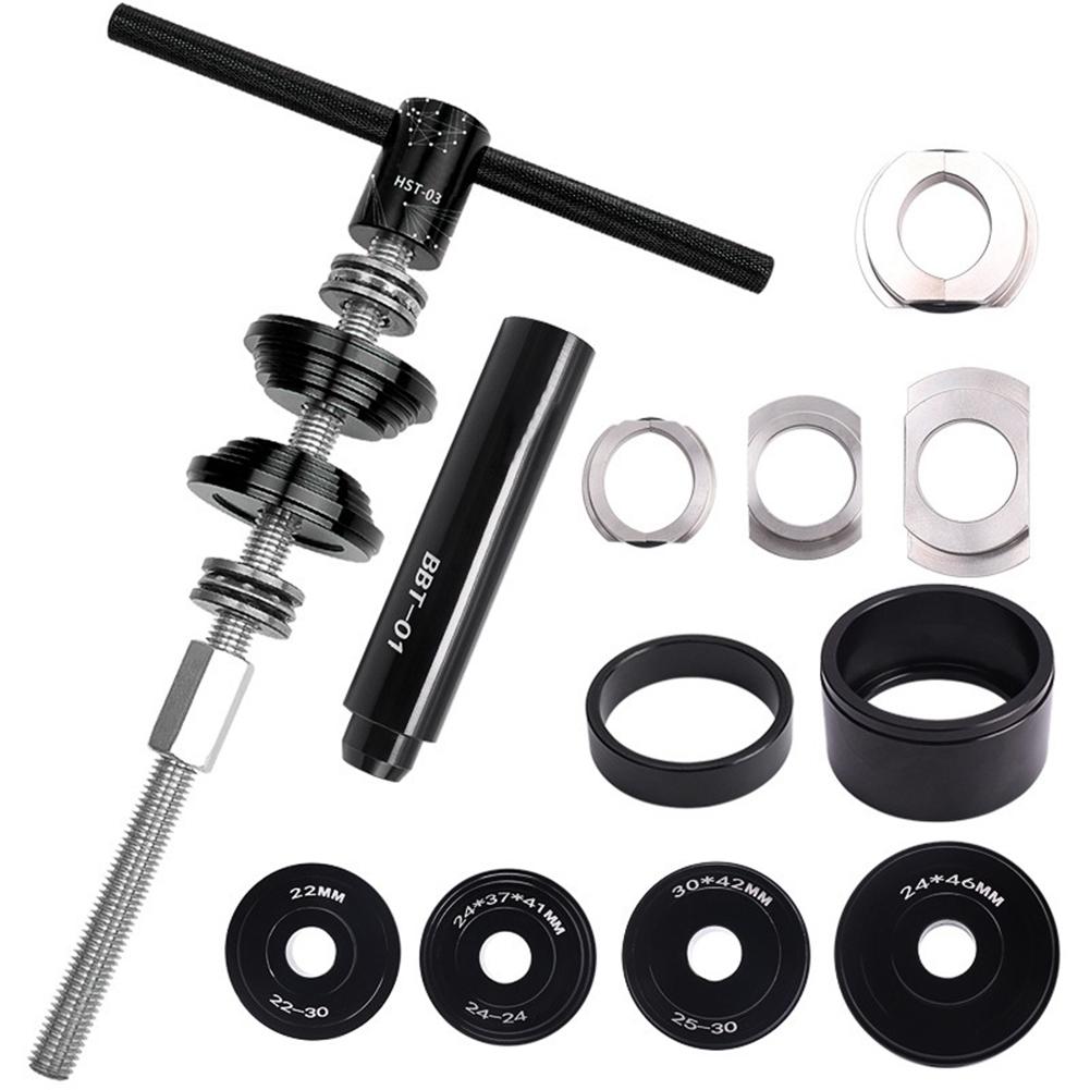 Bicycle Bottom Bracket Bearing Install Removal Tools, Headset Press-in Tool Road Bike Multi-function Tools Kit Compatible For BB86 BB30 BB91 BB92 PF30