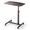 Sanwa Direct Laptop Stand Bed Sofa Side Table Compatible with A3 Height Adjustment with Casters Wood Grain 100-DESK044M