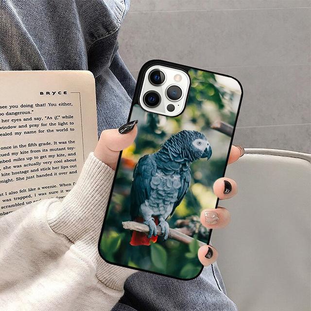 Чехол для телефона с африканским серым попугаем Для iPhone 17 Air 16 15 14 13 12 Pro Max Plus Max Cover Shell coque