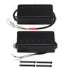 FLEOR Humbucker Pickup Ceramic Guitar Neck + Bridge Pickup Set, Black, Fits Les Paul Style Electric Guitar