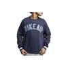 Letter Logo Round Neck Pullover Casual Sports Long Sleeve American Sweatshirt Men Sweatshirt Dark-Blue AR1823-451