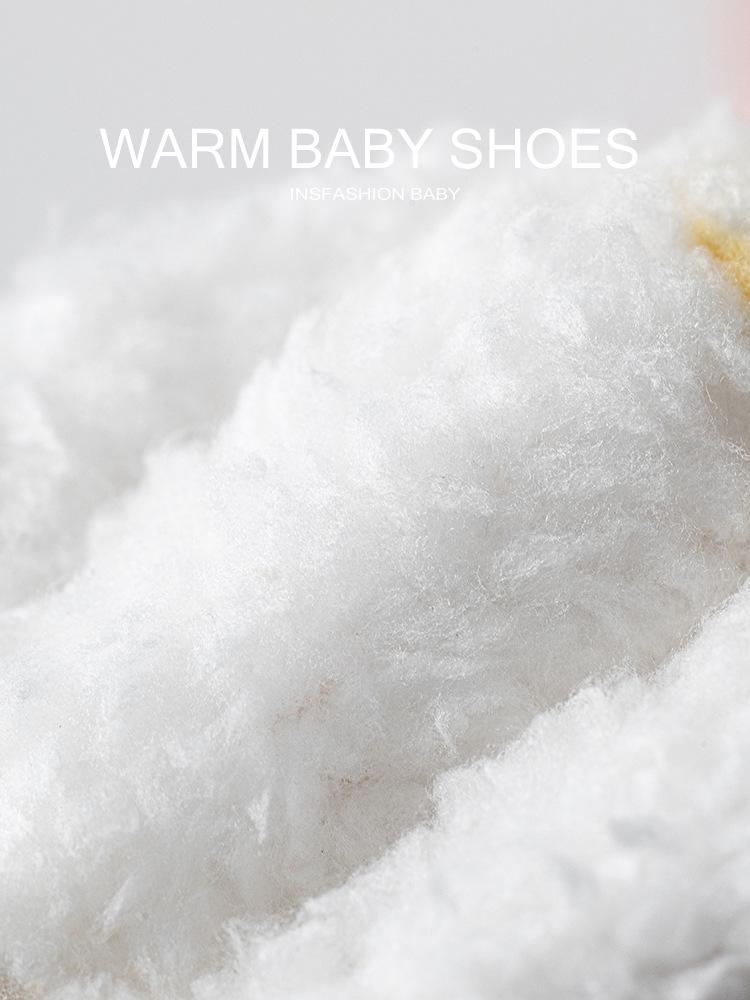 Warm Lambswool Fleece Baby Prewalker Shoes - Non-Slip, Thickened for Autumn/Winter
