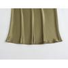 Fashion Kaslead Women's Silk Satin Skirt