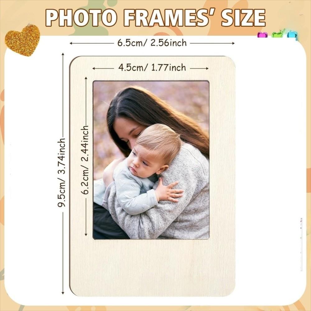 Wooden Material Unfinished Wooden Craft Frames DIY Picture Holder for Picture Frame Decor