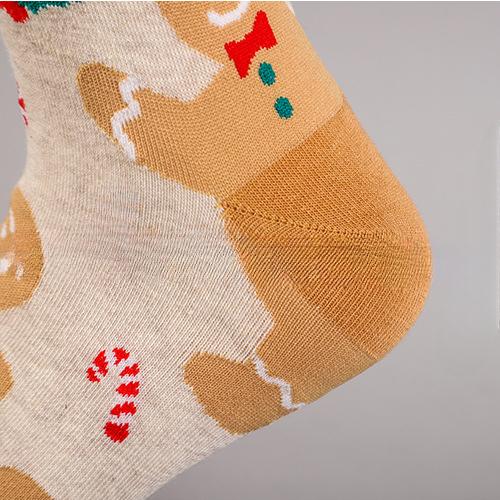 Женские рождественские носки средней длины, милые носки с Санта-Клаусом, носки до середины голени, носки со снеговиком и лосем
