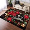 Рождественский красный пуансеттия цветочный коврик для зоны нескользящий моющийся ковер для спальни гостиная ковер зимний праздничный декор напольный коврик