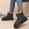 2024 Новые зимние женские короткие ботинки на толстой подошве с круглым носком, модные и удобные, плюс бархатные теплые рукава, зимние ботинки
