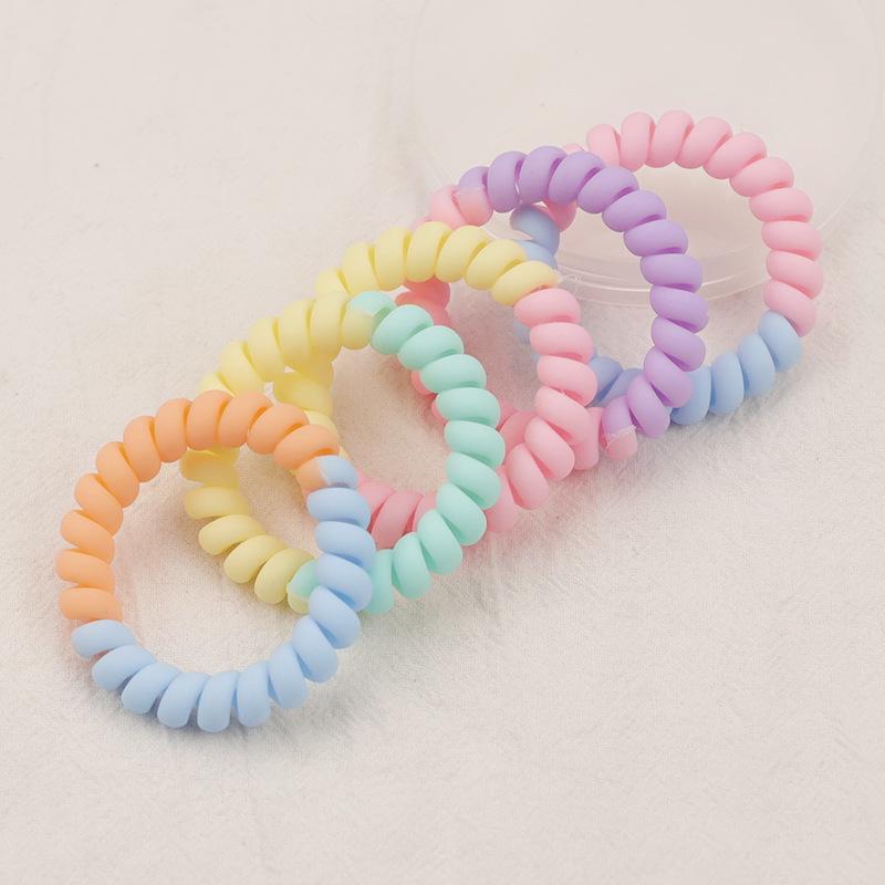 Матовое цветное кольцо для волос в виде телефонной линии - большой браслет и повязка на голову для умывания лица и завязывания хвостиков