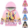 Детские свободные толстовки с длинным рукавом, блузки, повседневные модные однотонные пуловеры с капюшоном, толстовки с карманом