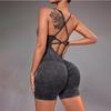 Backless One Piece Peach Butt Sports Stretch High Waisted Hip Lifting Fitness Jumpsuit