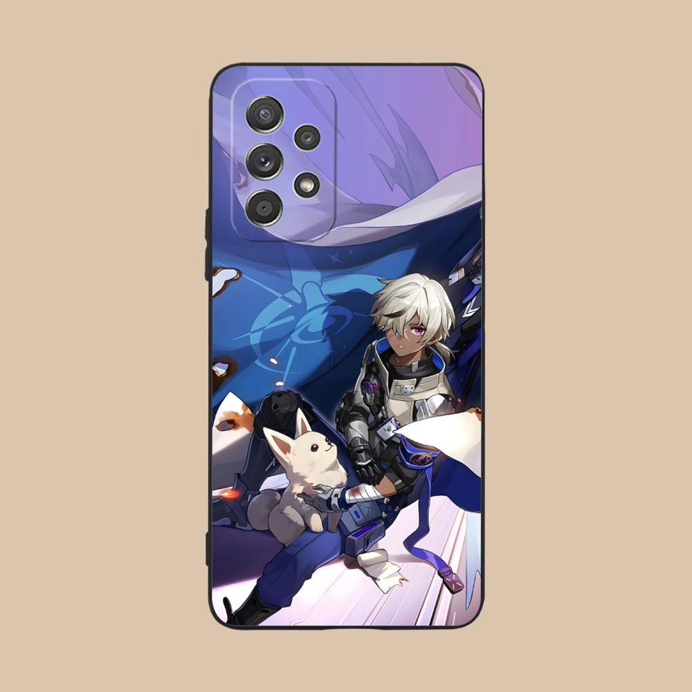 HSR Yanqing Матовый ТПУ Чехол для Мобильного Телефона для Samsung Galaxy M55 54 42 35 34 33 32 23 22 15 14 13 12 F55 5G Цветной Чехол