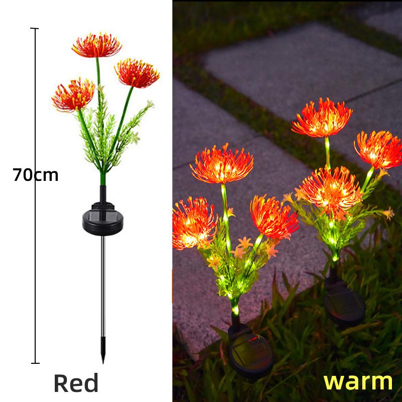 Светодиодный солнечный светильник для газона и цветов, водонепроницаемый светильник на колышке, декоративные ночные светильники, светлячки, подсолнухи, дорожка для сада, патио, задний двор