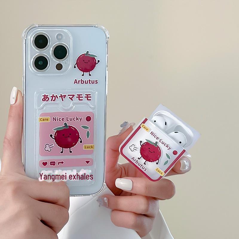 Чехол-держатель для карт Zhitai Apple iPhone 14/15 Pro, совместимый с 13 Pro и чехлом для гарнитуры Bluetooth