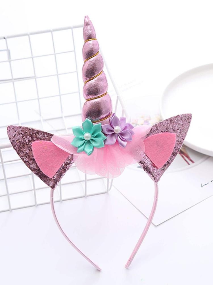 1pc Unicorn Headband, Birthday Party, Cartoon Plastic Headwear, Home Decor, Party Party Decor
