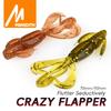 MEREDITH Рыболовные приманки Crazy Flapper 70 мм 90 мм, мягкие приманки, рыболовные приманки, мягкие силиконовые приманки, креветки, окунь, снаряжение для рыбалки, рыболовные снасти