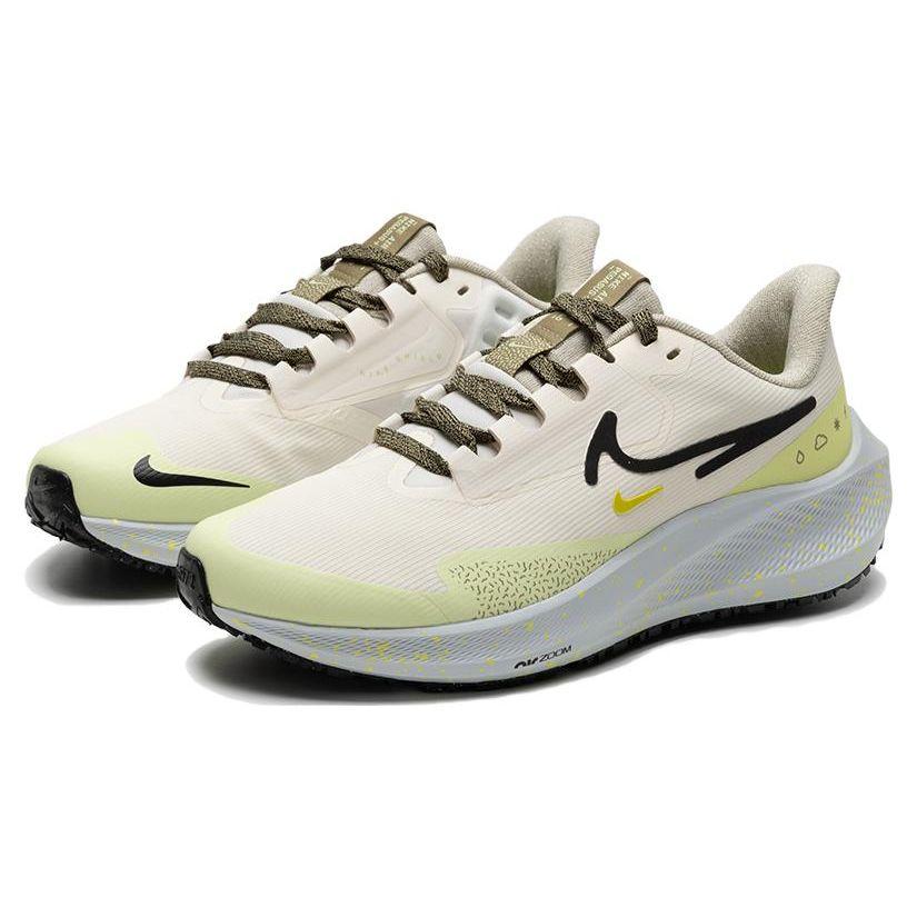 Nike Air Zoom Pegasus 39 Shield Pale Ivory Luminous Green Женские кроссовки Кремовые нейтрально-оливковые черные DO7626-100