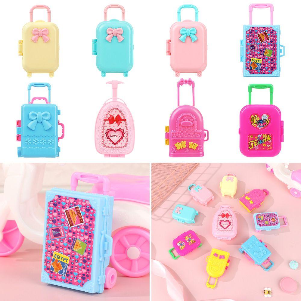 Fashion Play House Kids Toys Dollhouse Furniture Doll's Luggage Doll Suitcase Accessories