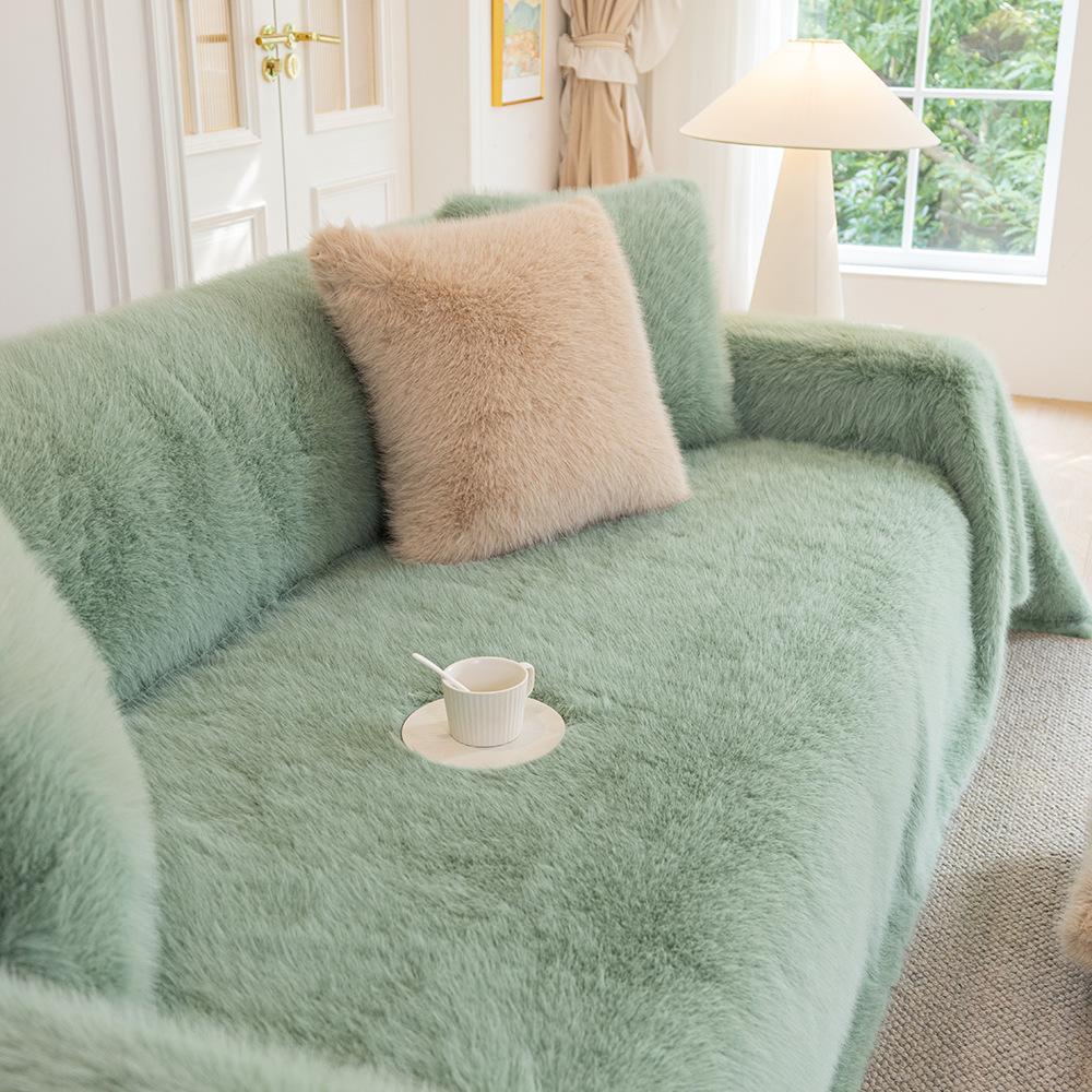 Французское полотенце для дивана из норки, утолщенный бархатный чехол для дивана, универсальное высококачественное плюшевое зимнее одеяло