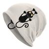 Funny Cartoon Black Cat Skullies Beanies Caps Fashion Winter Warm Women Unisex Knitting Hat Adult Unisex Bonnet Hats