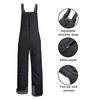 Insulated Ski Pants Unisex Waterproof Ski Bib Overalls with Zip-up Front Closure Windproof Winter Snowboarding Pants for Men Women