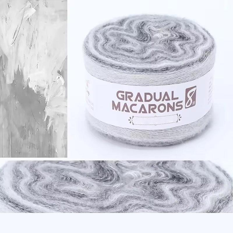 1 рулон мохера и шерсти переливающегося цвета крючком ручная вязка яркие шарфы