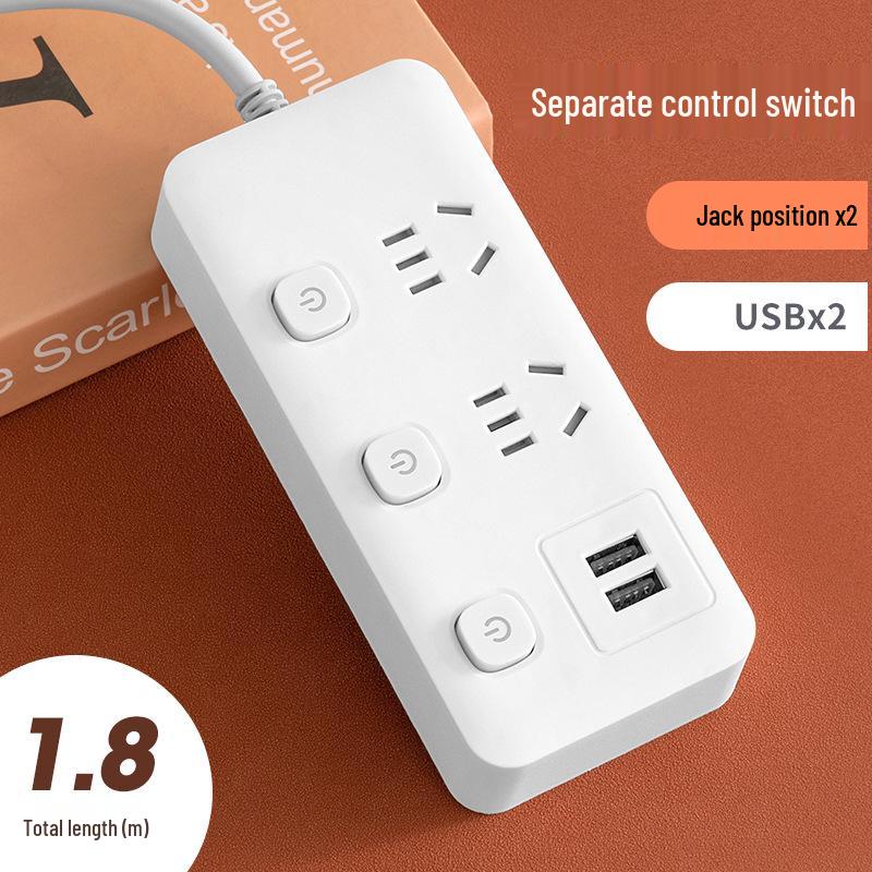 Умная USB-розетка с выключателем и розеткой - Новый национальный стандарт удлинителя