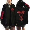 Yaponiyalik Ritsar Gotik Fermuarlı Xudilar Kuz Qish Kundalik Kurtkalar Svitsotlar Erkaklar Ayollar Harajuku Pulover HipHop Streetwear Palto