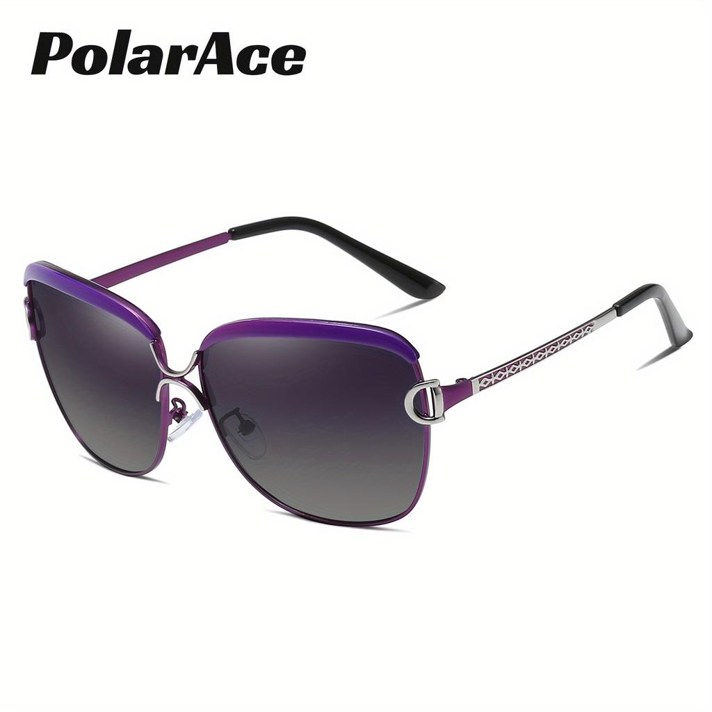 PolarAce Unisex Polarized Oversized Vintage Metal Sunglasses , UV400