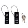 Waki Sangyo Keyed Dial Lock with 2 Same Keys Padlock Dial Lock Collection Post Locker Key 2 Pieces Black IB-143