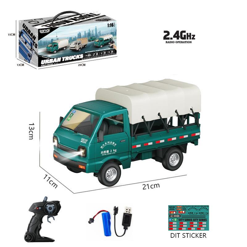 RC Truck Drift Car 2.4G Remote Control transport vehicle Cars Trucks with door open lights sounds Toys for Boys Kids Children