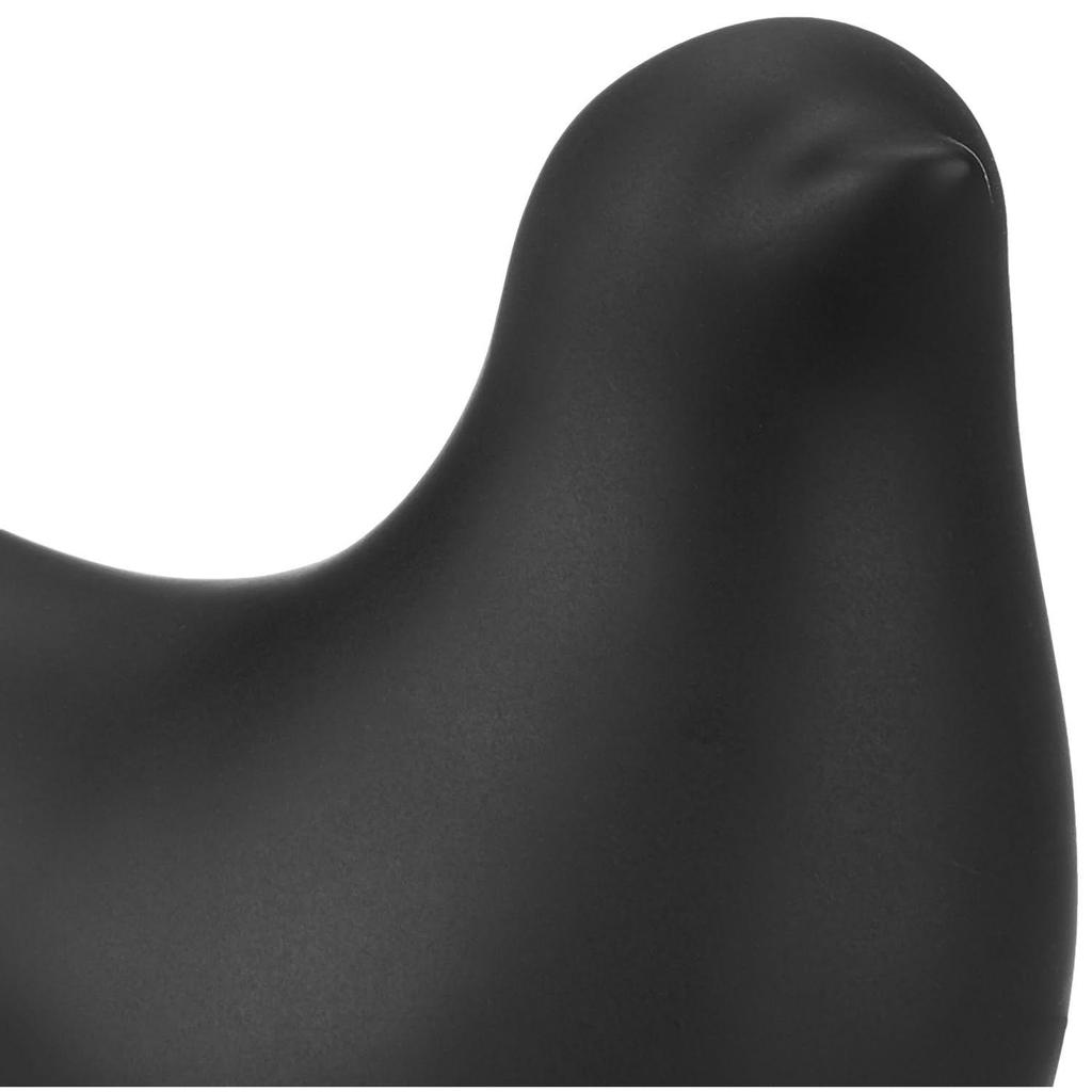Creative Black Birds Matte Ceramic Figurines Home Decorations Accessories (Pack of 2, Black)