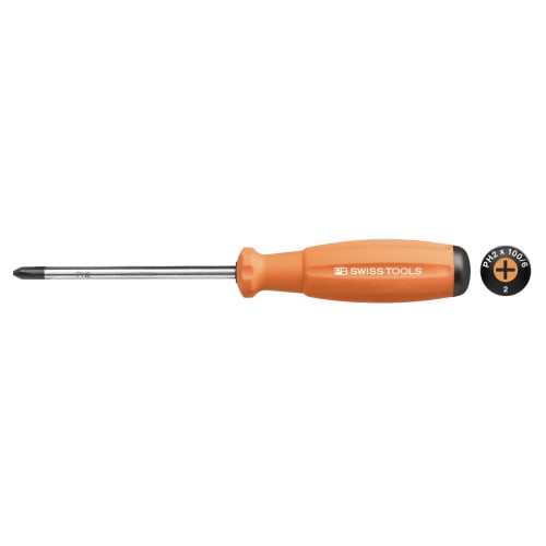 PB Swiss Tools 8190-2-100-6OR Rainbow Phillips Screwdriver, Orange