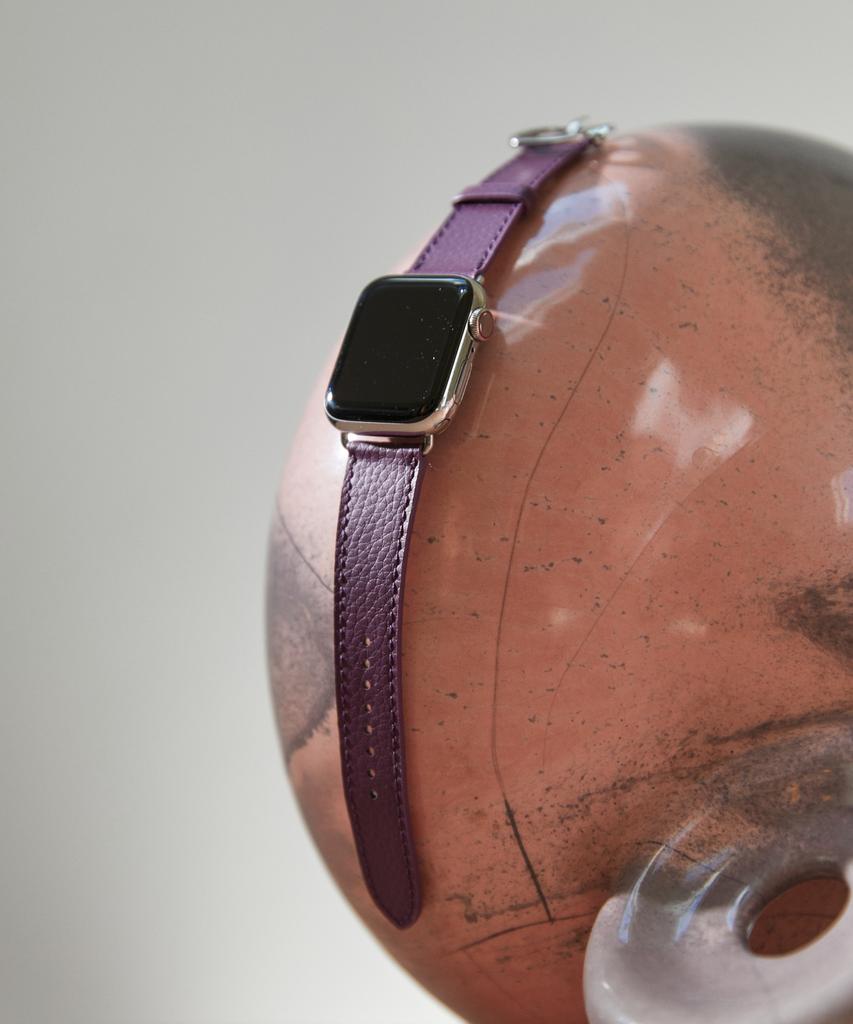 Adeo Ремешок для Apple Watch Galaxy Watch из переработанной веганской кожи Сливово-фиолетовый (Тип А)