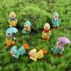 Garden Raincoat Duck Animal Resin DIY Ornaments Figurine Cake Decoration Micro Landscape Miniature