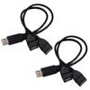 Dual USB Female Expansion Cable with USB A2.0 Male Connector Charging Data Cable for Simultaneous Charging