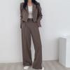 Fashionable Women's Clothing Set, Temperament Short Suit, High Waisted Slim Wide Leg Pants, Spring And Autumn Two-piece Set