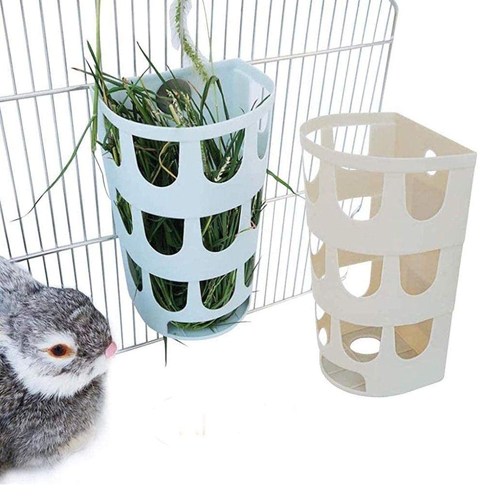 Manger Food Dispenser Hanging Plastic Grass Holder Rabbit Hay Feeder Grass Container Feeding Rack