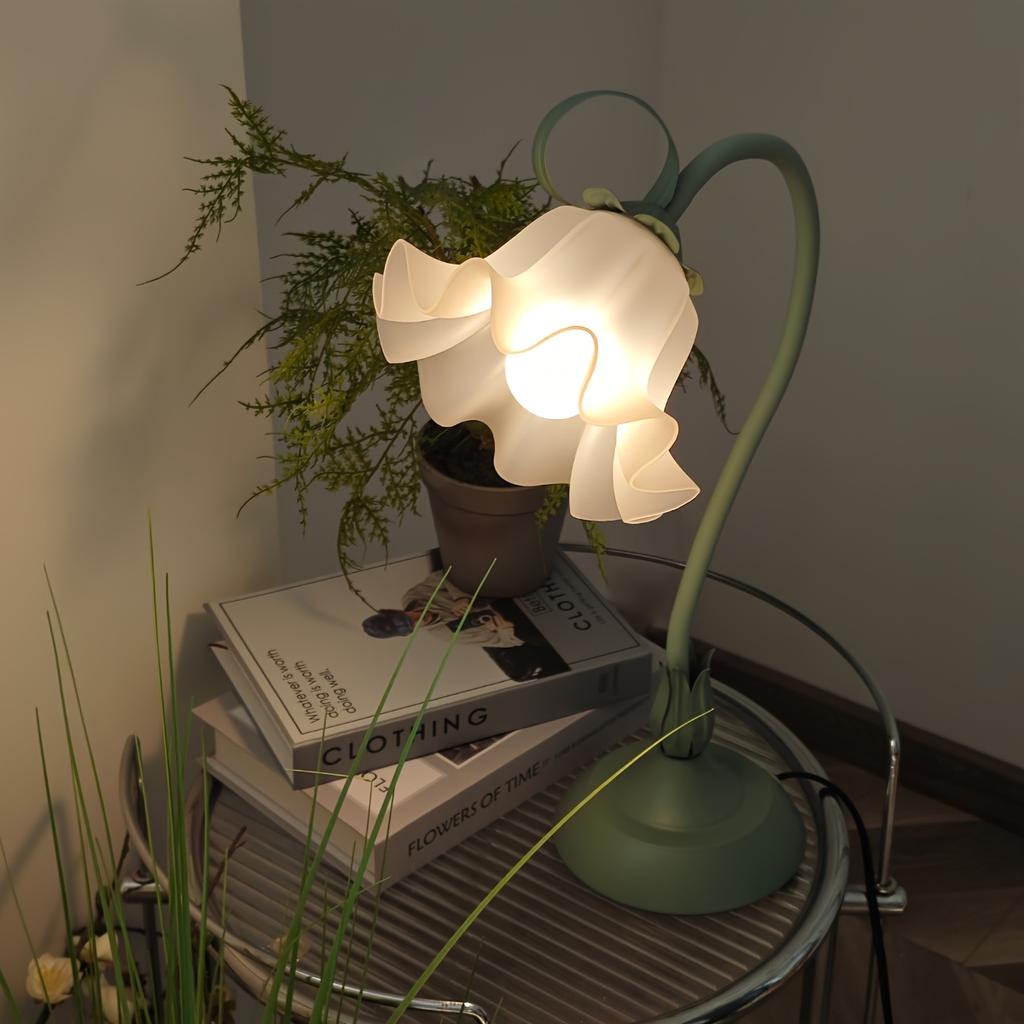 Лампа в современном стиле, акриловый абажур, лампа-цветок, регулируемая гусиная шея своими руками, подходит для рабочего стола, спальни, прикроватной тумбочки, гостиной, столовой