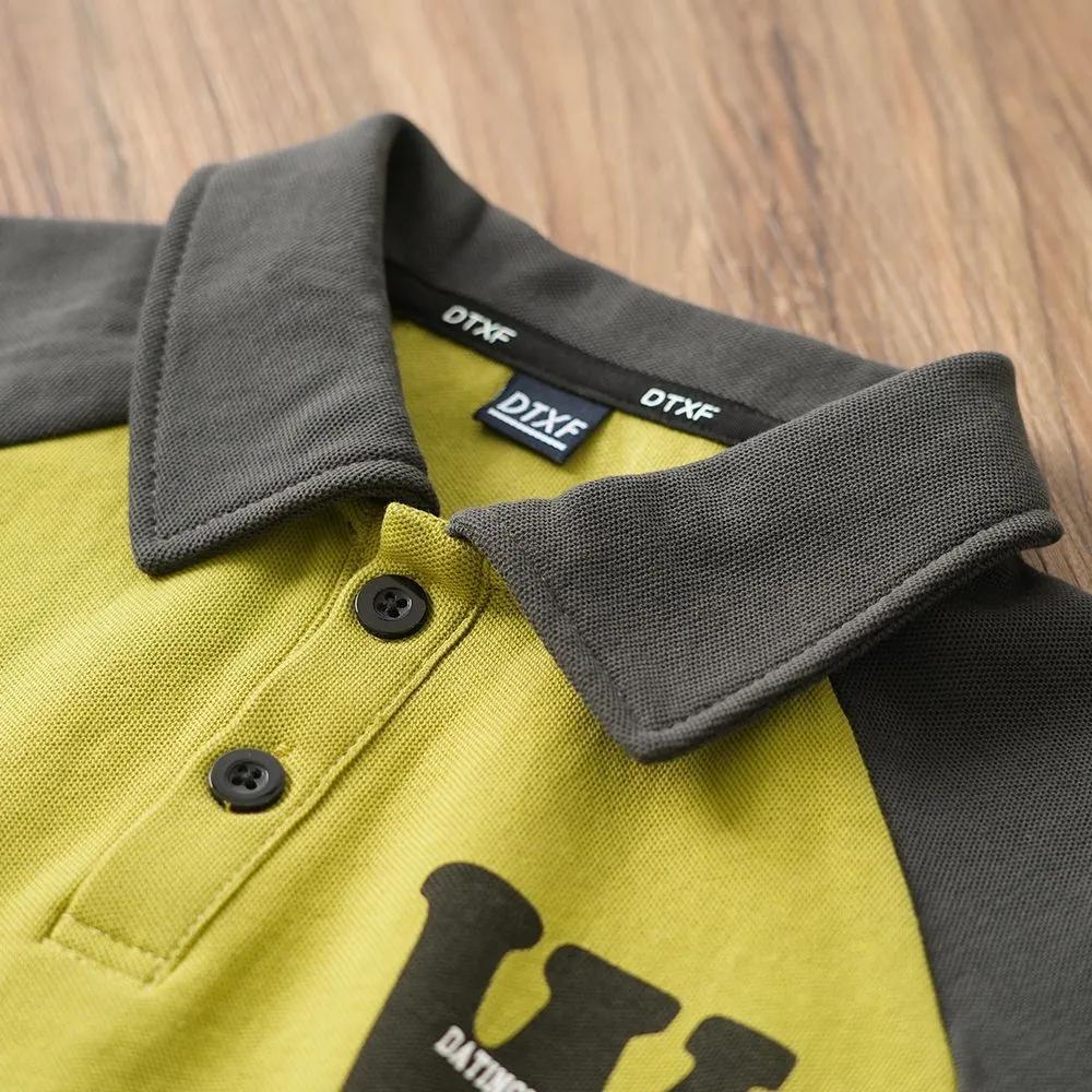 Boys' Summer Suit Color Matching Polo Short-sleeved Suit Casual Middle-aged Children's Lapel Western Style Two-piece Suit