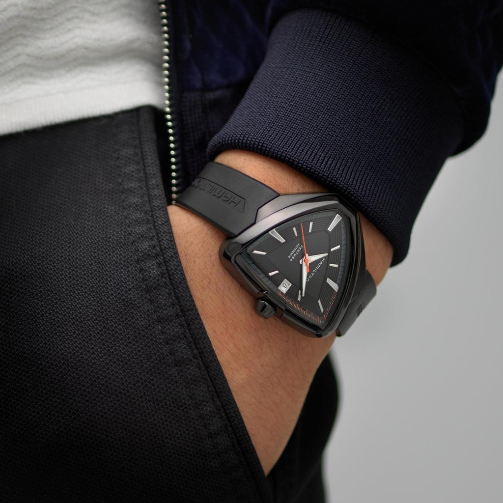 Часы HAMILTON с подлинной гарантией Ventura Elvis80 с автоматическим заводом Дата H24585331 Импортировано [Hamilton] (Элвис 80) Мужской [Обычный продукт]