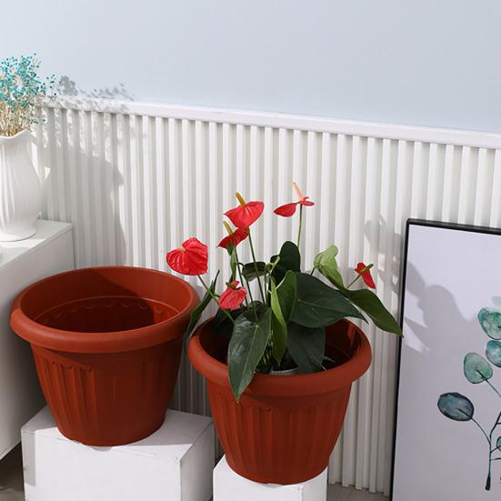 Большой цветочный горшок, устойчивый к погодным условиям, с дренажными отверстиями и поддоном, устойчивый к трещинам горшок для комнатных растений, уличных орхидей, суккулентов, трав