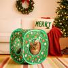 Christmas Cat Tunnel Cube Playhouse – Foldable Holiday Cat Cube with Peek Hole and Tunnel Fun for Indoor Cats