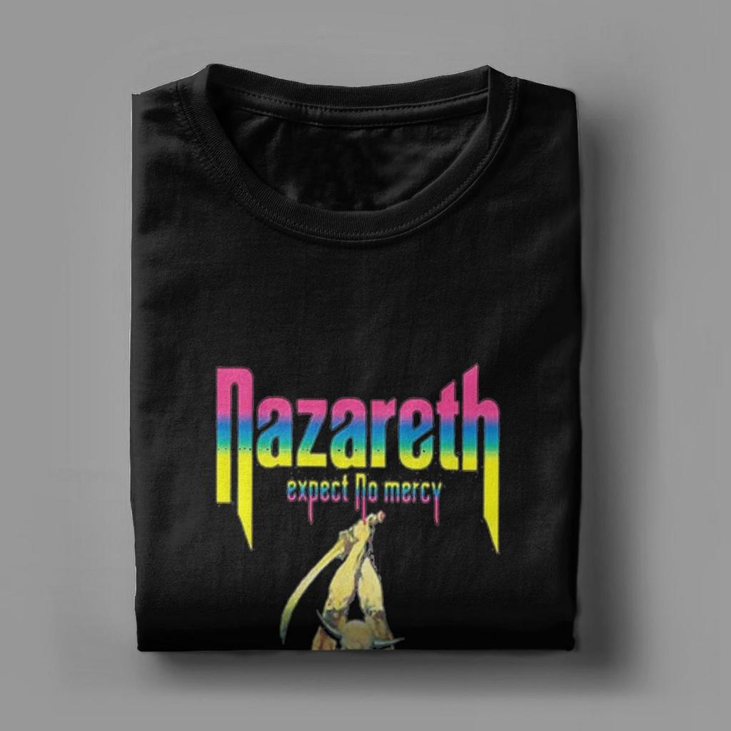 Мужские футболки Nazareth Band Новинка Хлопковые футболки Футболки с коротким рукавом Топы с круглым вырезом Новое поступление