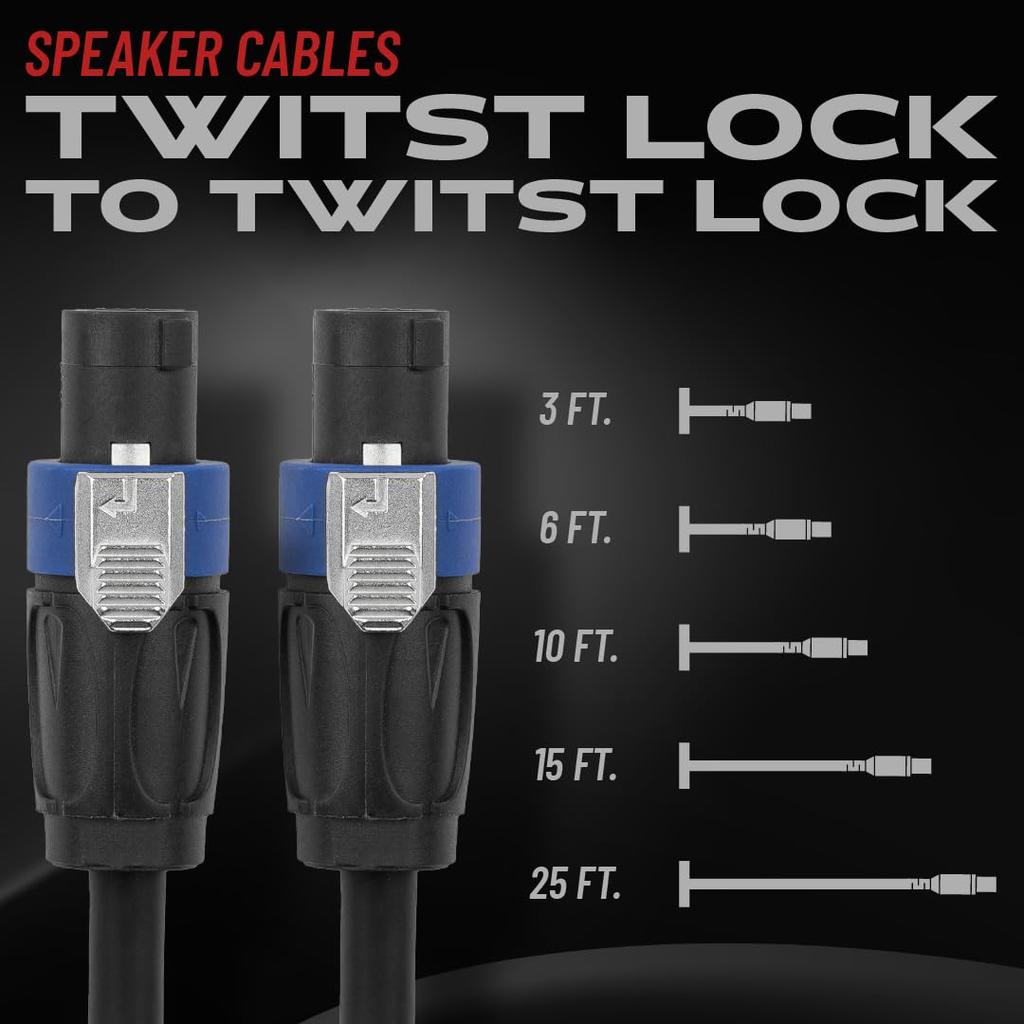 Cableworks от Gator Cases Cableworks Акустический кабель Headliner Series (25 футов Speakon/Speakon) GCWH-SPK-25-2TL []