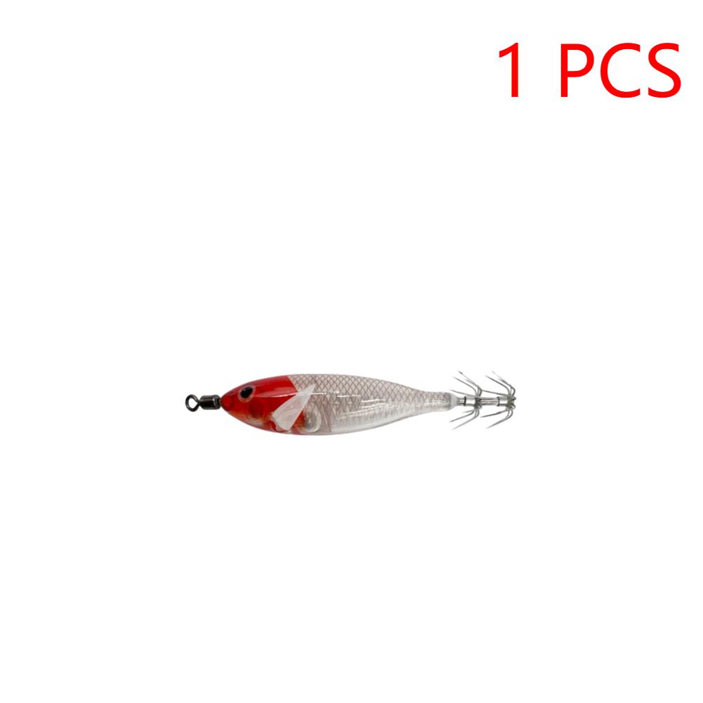 5,7 г/8 см Приманка для привлечения каракатицы Двойной крючок Реалистичный крючок для кальмара Рыболовные снасти Светящиеся джиг-крючки для кальмара Рыболовные аксессуары